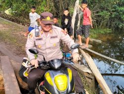 Kapolsek Tanjung Batu Prihatin Atas Kondisi Jalan Yang Ambrol,Cek  Lokasi Langsung